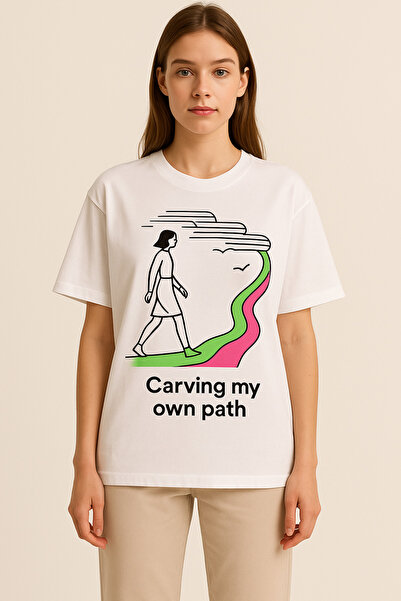 Remy's Tricou de bază pentru femei cu tematică „Creează-ți propriul drum”