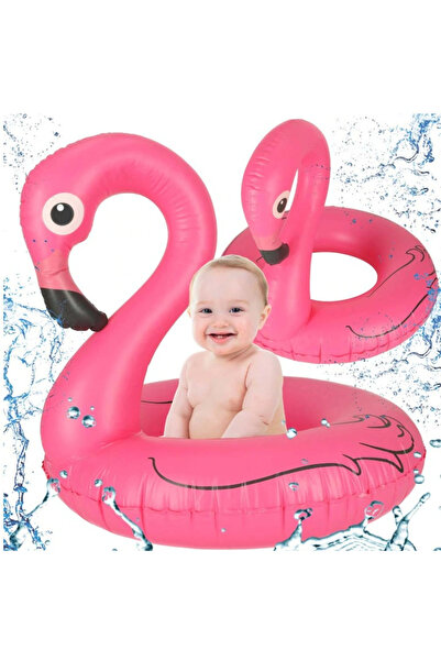 varioshop VarioShop® inflatable ring, flamingo-shaped for children, 90 cm, attractive design, durable and