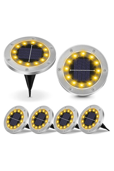 VANCKEY Solar Işık 4'lü Paket - Güneş Enerjili Bahçe Aydınlatması Yol Işığı B...