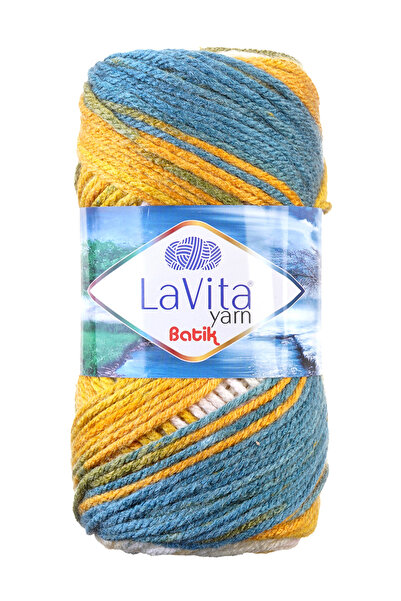 LaVita Yarn خيط تريكو يدوي باتيك 100% أكريليك 100 جرام (DG19 NERGİS)