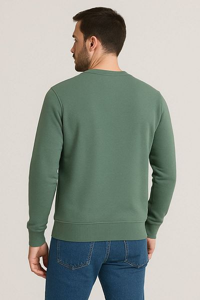 Giyim Dünyası Men's Three Thread Unsharmonized Sweatshirt Green