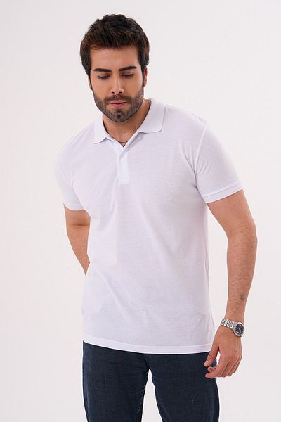JANSO GROUP - Men's Polo Collar Tshirt Button Detail
