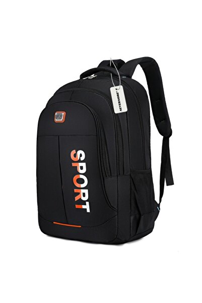 OEM Ghiozdan școlar, NEVERMORE, Capacitate mare, 50 x 35 x 17 cm, Portocaliu