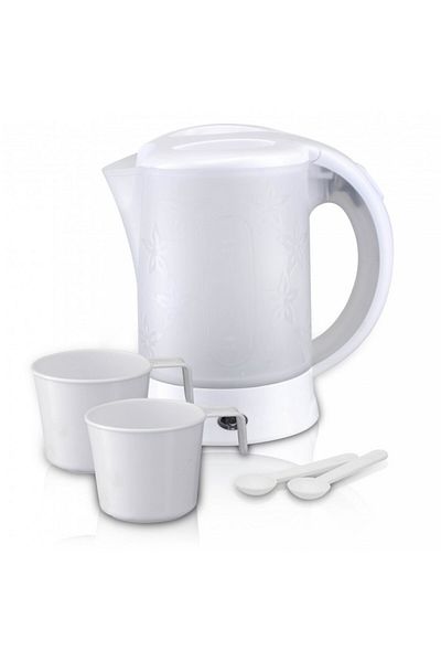 rosberg R51230U electric kettle, 600W, 600ml, 2 cups and 2 spoons, White
