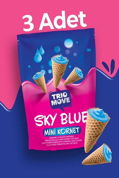 KOST Trio Move Mini Cornet Sky Blue 55Gr - 3 Pieces