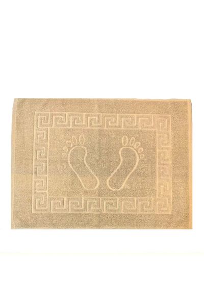 Kotonia Home Towel - Greek Border Jacquard, 100% Cotton, 50x70 cm, for feet, 850 g/sqm, cappuccino