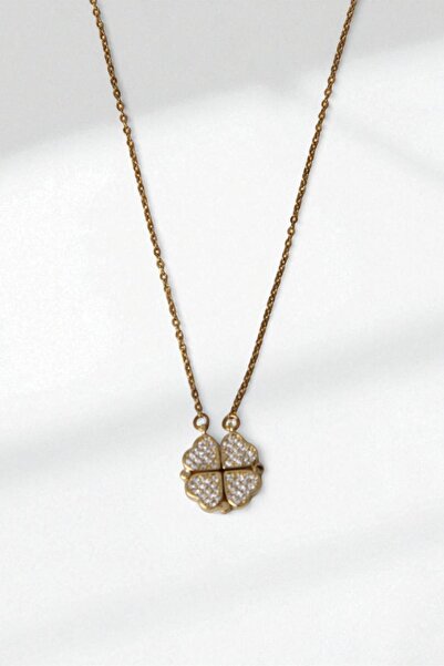 Raneel Kazançlı Alışveriş Clover Design Dual Use Women's Necklace
