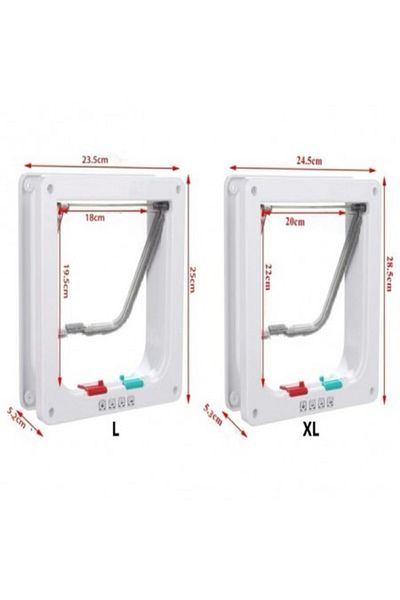 Kardett Swing door for cats, puppies, small dogs, pets, 4 locking modes, magnets