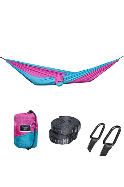 storeful Hamac hikerjoy,270x140 cm, curele prindere si carabine incluse, roz ...