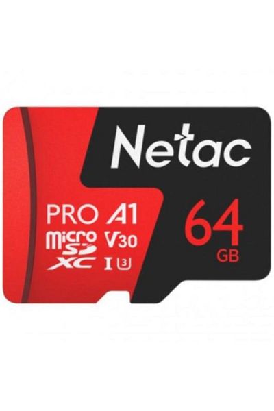 Netac Card de memorie P500 Extreme Pro, MicroSDXC, 64GB, V30/A1/C10 up to 100MB/s