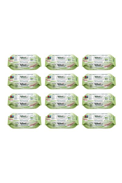 Wewi – Wet wipes with bleach additive for surfaces, 100 pcs x 12 packs