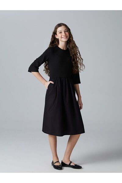 LC Waikiki Lcw Teen Crew Neck Junior Girl Dress