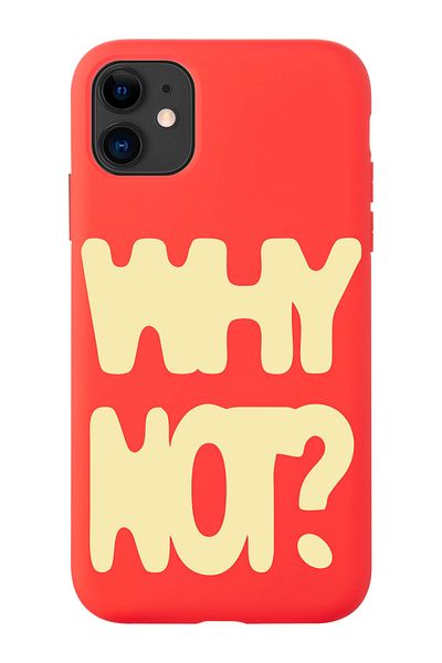 shoptocase iPhone 11 Compatible Why Not? Patterned Suede Inside Launch Protective Phone Case