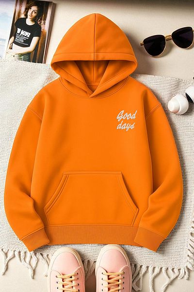 uyguntarz Unisex Good Days Printed Oversize Sweatshirt
