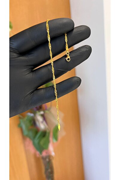 kuyumcu nurettin 2,90 gr (GRAM) Singapur Zincirli Kunye 22(916) Ayar Altın