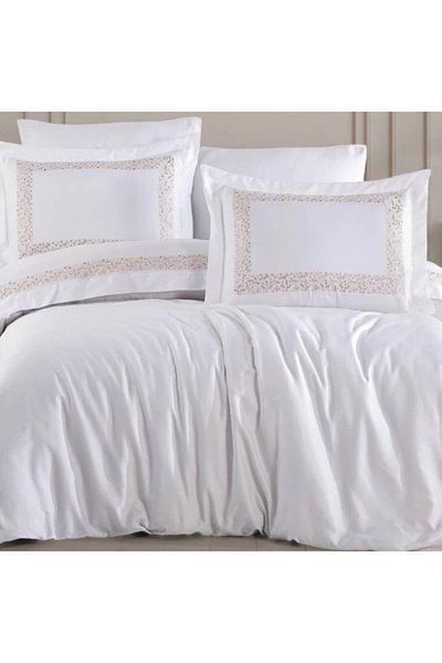 Özdilek Embroidered Bedding Set with 4 Pillows 100% Cotton