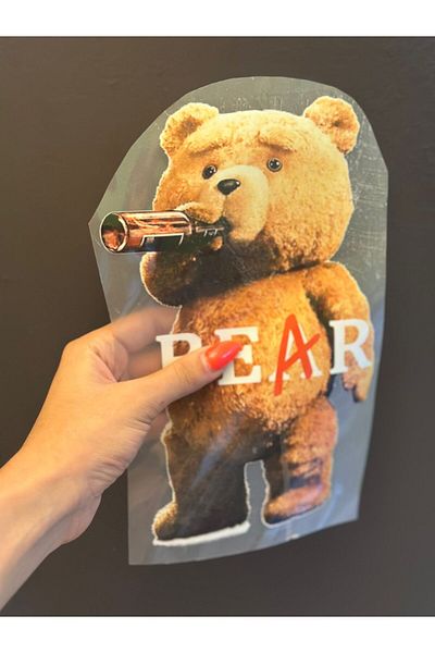Gönülden Tasarım Iron on Bear Transfer Print Arma 24X15 cm
