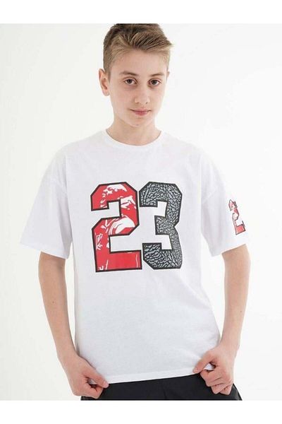 Zekids Tricou oversize din bumbac scris pentru copii 23