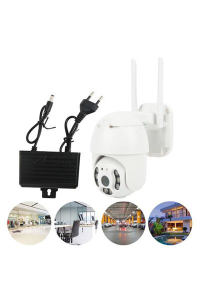 Kardett Outdoor LAN and Wireless Surveillance Camera, Dome, 1080P, IP66, Human Detection and Auto-Tracking