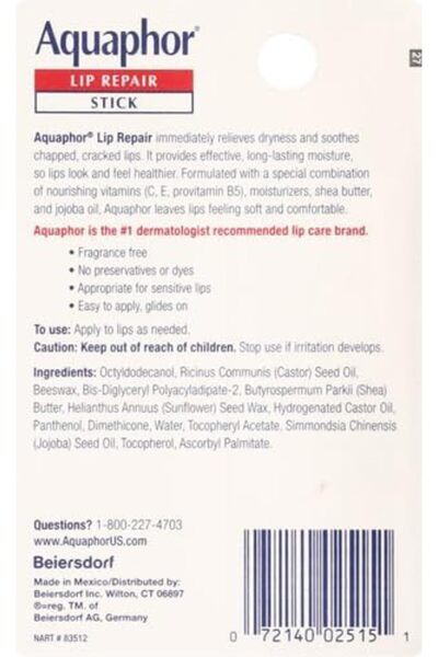 Aquaphor Lip Repair Stick-Single Blister- 0.17oz