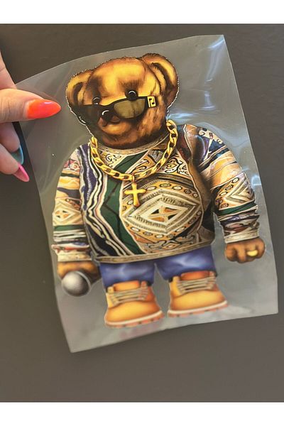 Gönülden Tasarım Iron on Entel Bear Transfer Print Armaz 20X15 cm