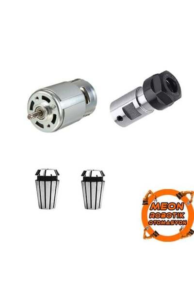 Meon Robotik Otomasyon Rs775 Dc Motor Mini Spindle Seti