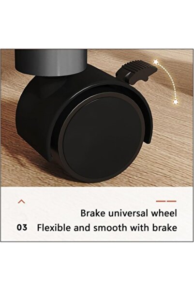 Kardett Mobile kitchen table with wheels, 2 Tiers, 43x43x54 cm Side table for balcony, terrace, mug