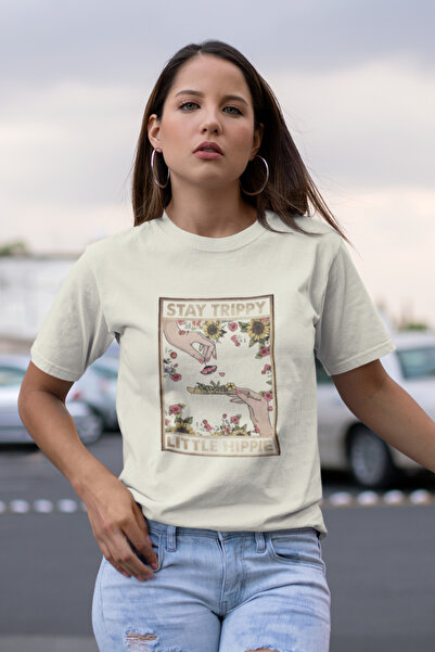 Butik Stay Trippy Printed / Γυναικείο πολύχρωμο T-Shirt 100% Βαμβάκι Κανονική...