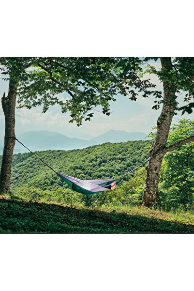 storeful Hamac hikerjoy, 270x140 cm, curele prindere si carabine incluse, verde cu gri