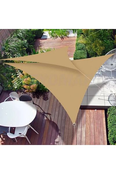 varioshop Waterproof sun canopy 3 x 3 x 3 cm VarioShop®, triangular canopy, with hooks