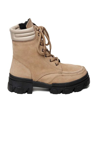 Bestello Lace-Up Rubber Sole Flat Boots 101-41030 Women's Boots