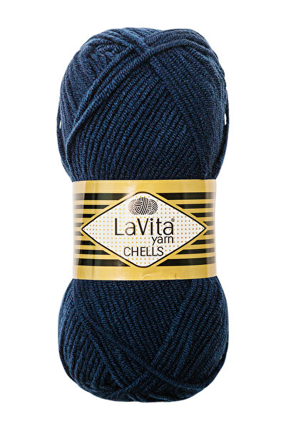 LaVita Yarn Fir de tricotat manual Chells 100% acrilic 100gr (9818 ALBASTRU Î...
