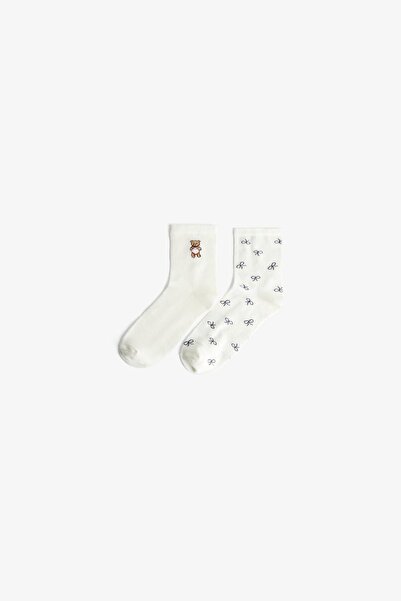 Bershka 2 çift desenli çorap