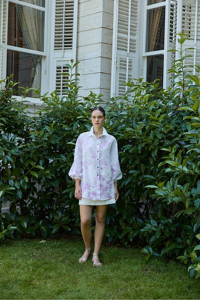NUR KALAY COLLECTION Degraded Patterned Tunic