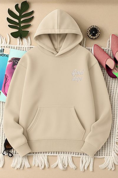 uyguntarz Unisex Good Days Printed Oversize Sweatshirt