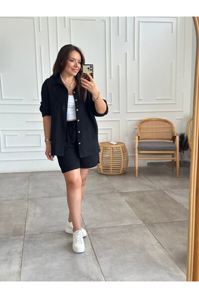 Yağmur Butik شورت موسلين سيتي بوي