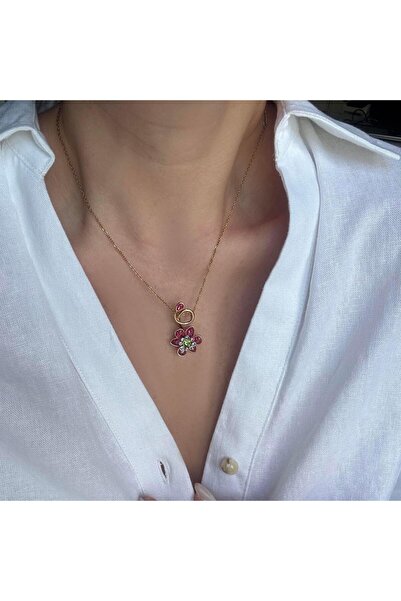 Venus Design قلادة زهرة الصلب