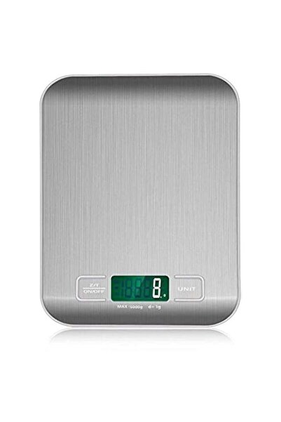 Generic Digital Kitchen Scale Slim Stainless Multifunction Food Scale with LCD Display and Tare Function-Si