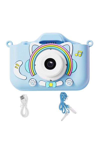 Kardett Camera Foto Video Digitala pentru Copii, Selfie, Full HD 1080p, Display LCD HD 2", 600mAh, 3-12 ani,