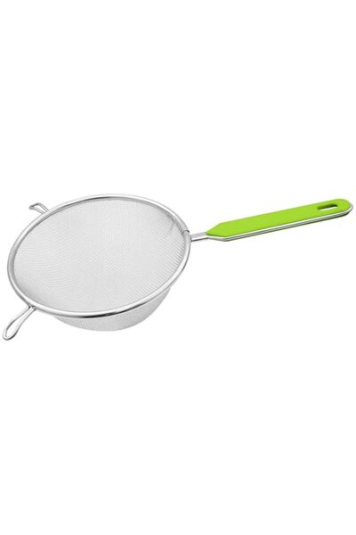 Generic Fackelmann Stainless Steel/Plastic Strainer, Green/Silver, 30.5 x 16 6.8 cm, 42434