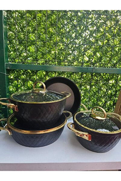 Home Özli̇ffe 7 Piece Granite Cookware Set