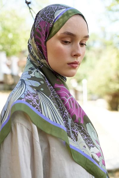 ED Scarf Khaki Ed Scarf Inspired Fierra Pattern Shawl