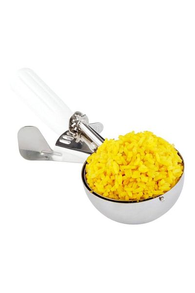 Generic Restaurantware #6 (4.66 oz) Disher, Scoop, Food Scoop, Ice Cream Scoop, Portion Control - White Han