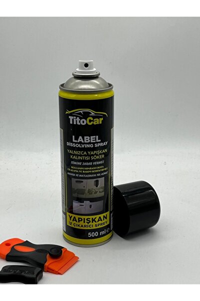 titocar Yapışkan İz Çıkarıcı Sprey 500 ml & Yapışkan Kazıyıcı&Sıyırıcı