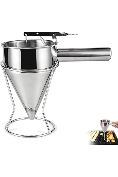 Generic eWINNER Stainless Steel Donut, Cupcake Batter Dispenser Funnel (Silver)