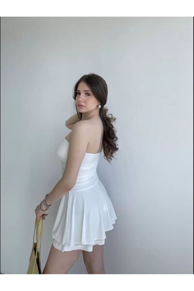 02Lady Fashion ΦΟΡΕΜΑ ΜΕ ΣΟΡΤΣ ΧΩΡΙΣ ΣΤΡΑΠΛΕΣ ΦΟΡΕΜΑ ΛΥΚΡΑΝΙΚΟ ΣΑΝΤΥ ΥΦΑΣΜΑΤΙΚΟ ΦΟΡΕΜΑ