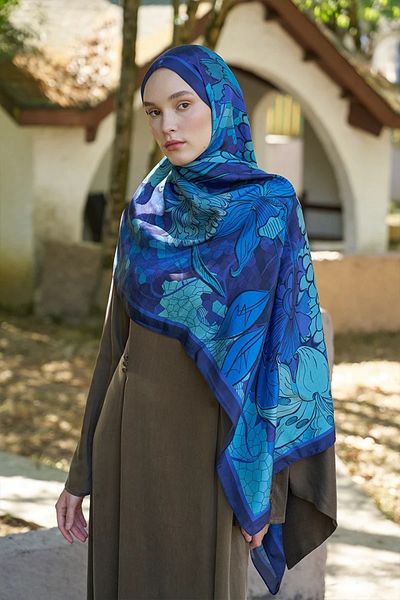 ED Scarf Dark Blue Ed Scarf Inspired Velarose Pattern Shawl
