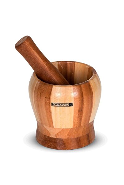 Generic Royalford Pestle & Mortar Set | Premium Bamboo | 16cm (6.3") Diameter...