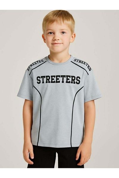 Zekids Children's Streeters Written Cotton Oversize T-Shirt