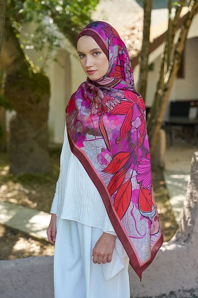 ED Scarf Bordo Ed Scarf Inspired Velarose Pattern Shawl